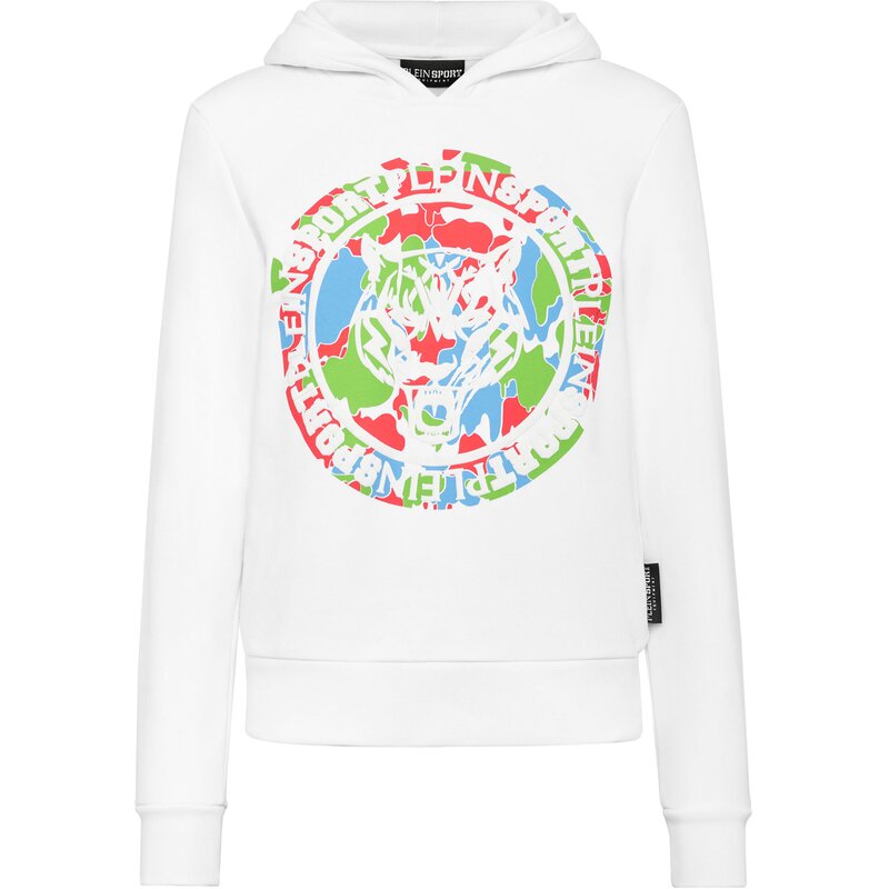 

Толстовка с капюшоном Carbon Tiger Plein Sport, цвет wei