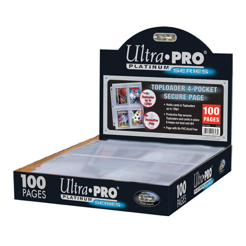 

Папка для карт Platinum Series Toploader 4-Pocket Secure Page (3-Hole, Box 100) Ultra Pro