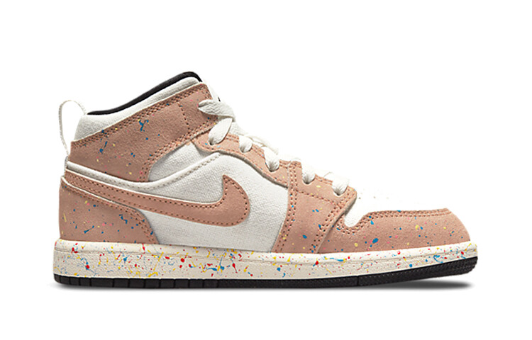 Кроссовки Jordan 1 Mid SE Brushstroke PS — фото 2