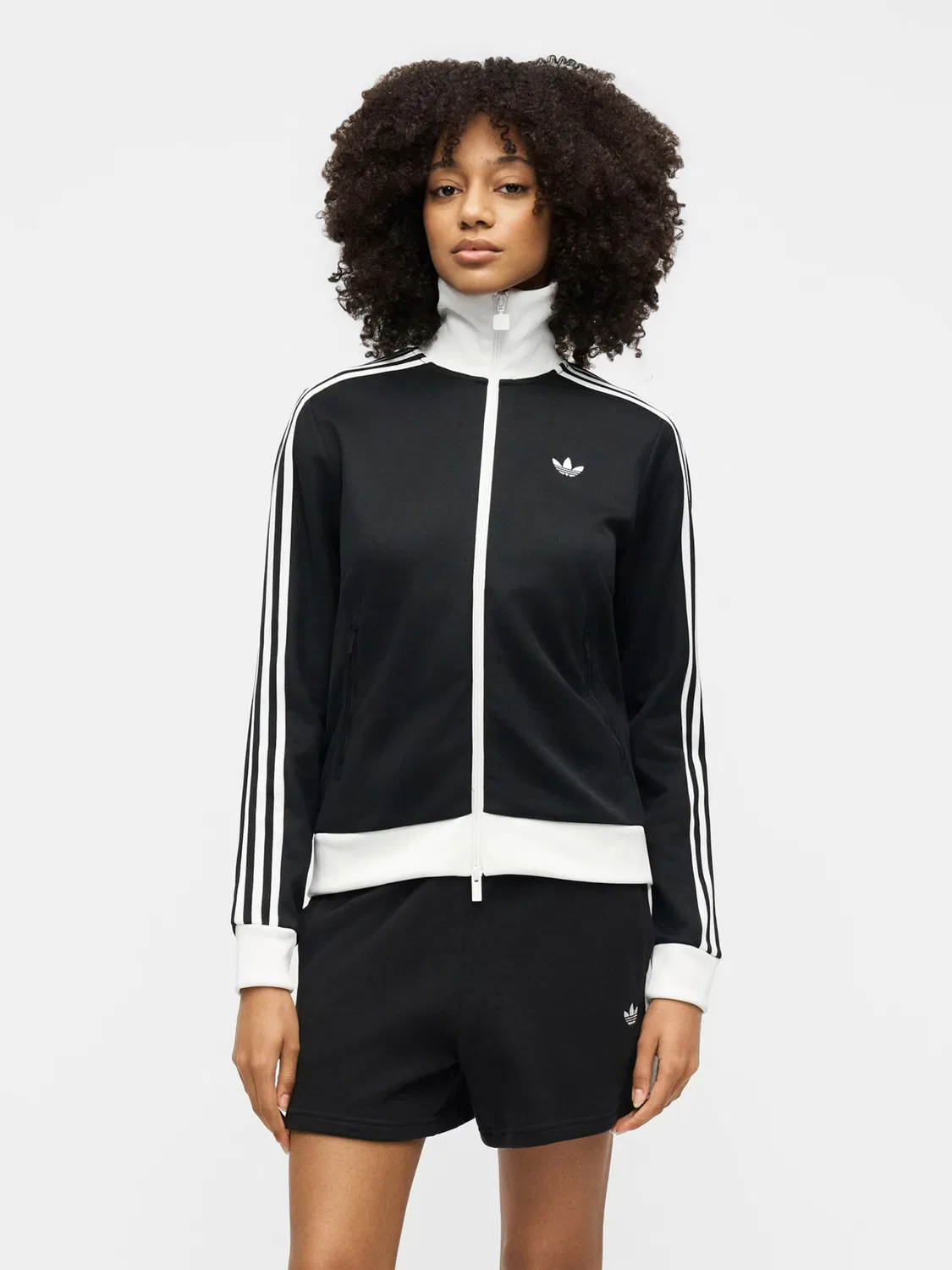 Худи на молнии Adidas Originals Classic черного цвета — фото 2