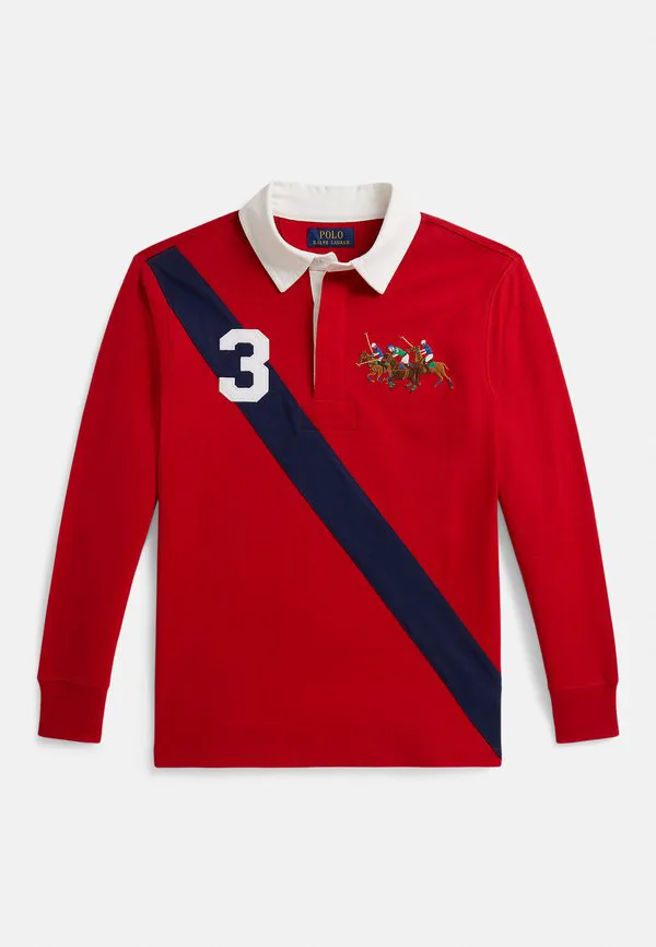 Хлопковая регбийная рубашка triplepony 714y поло Polo Ralph Lauren, Red