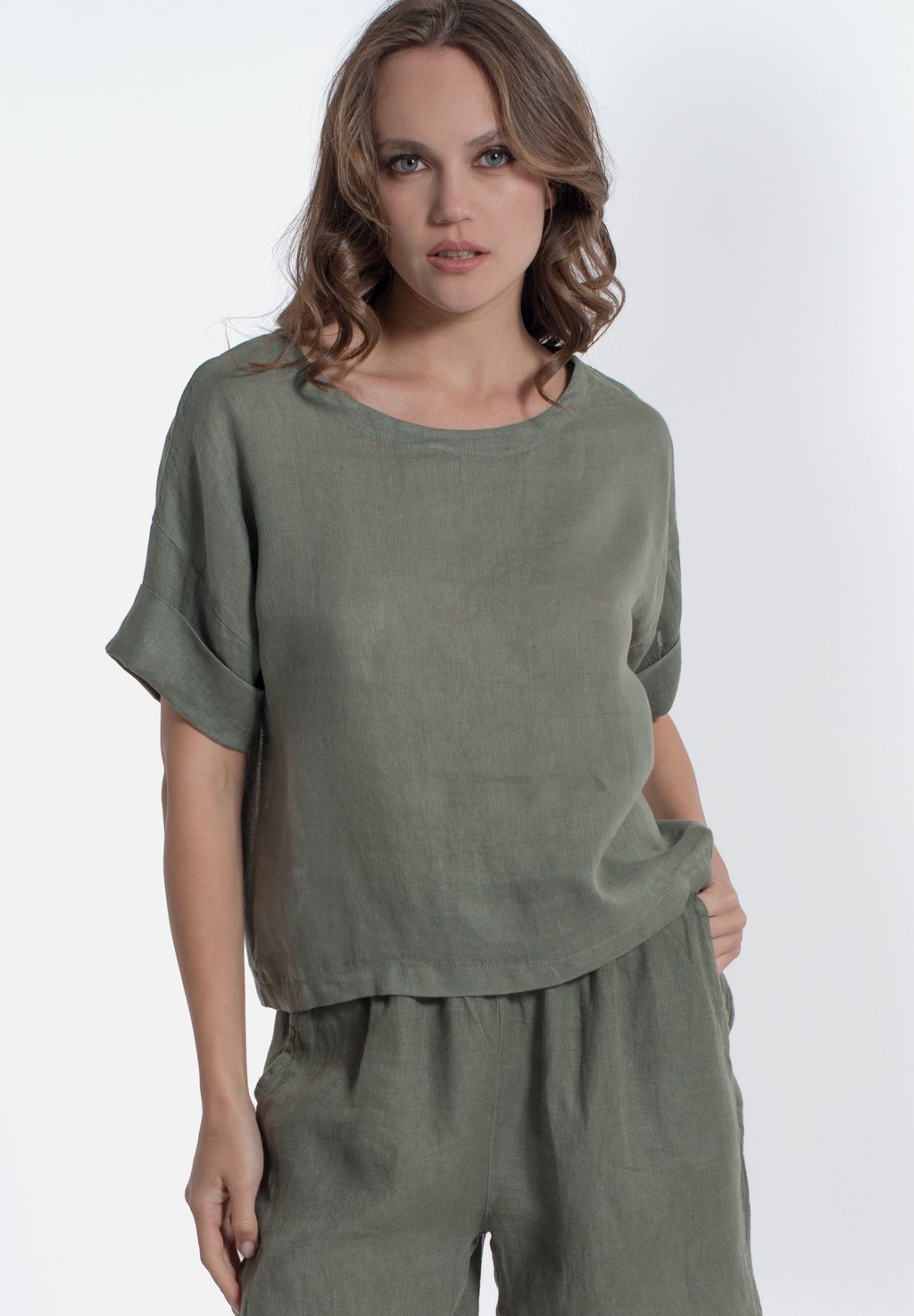 

Блуза MEZZA MANICA GIROCOLLO ACANFORA, зеленый