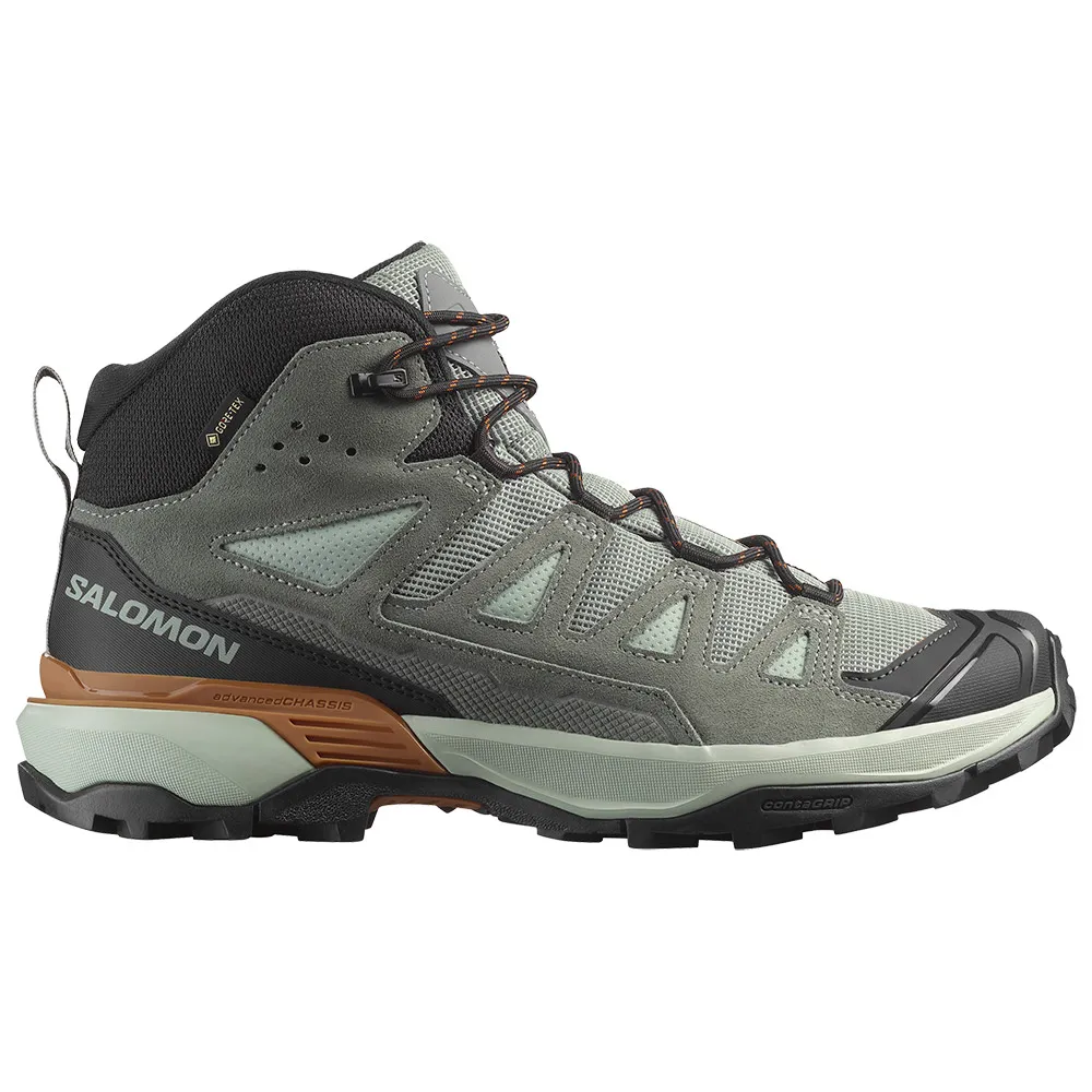 

Походные ботинки Salomon X Ultra 360 Leather Mid Goretex, зеленый