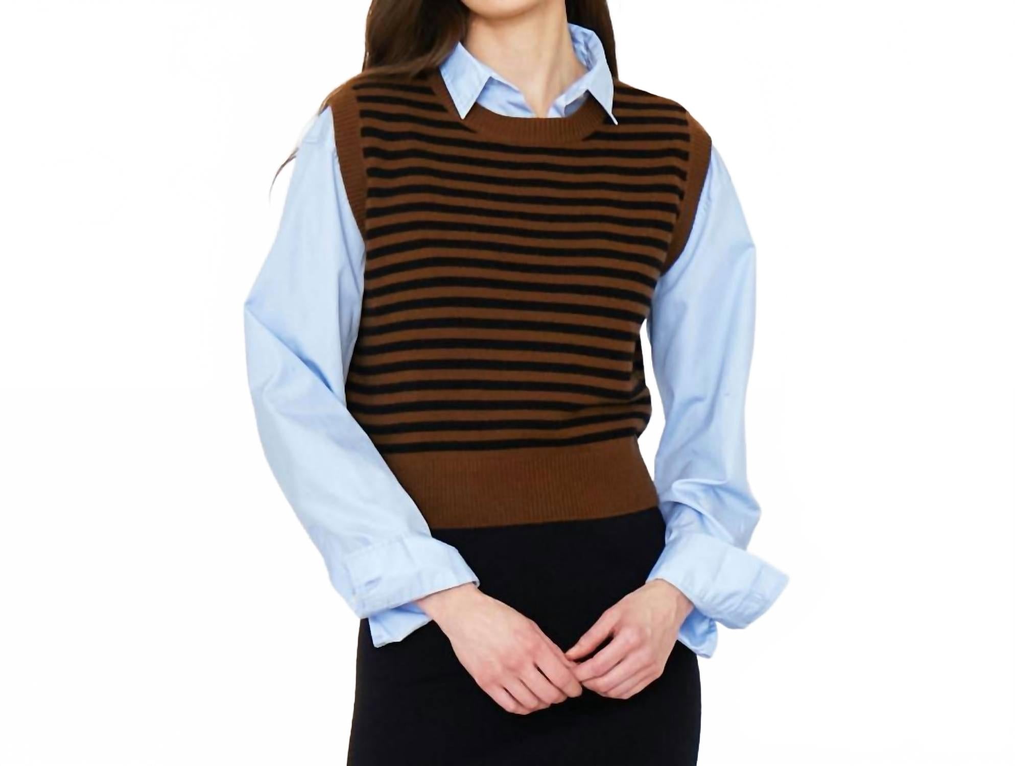 

Свитер Sam с круглым вырезом из викуньи/черный KULE