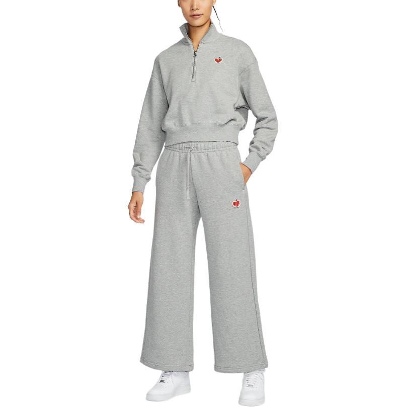 Спортивные вязаные спортивные штаны Women's Dark Gray Mixed Color Nike, темно-серый — фото 4