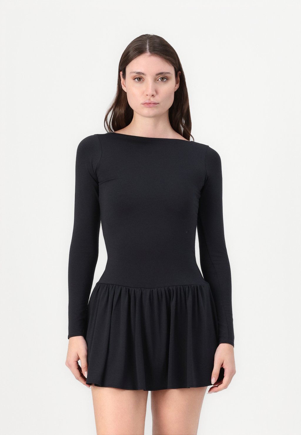 

Платье из джерси CHASE DROP WAIST Abercrombie & Fitch, черный