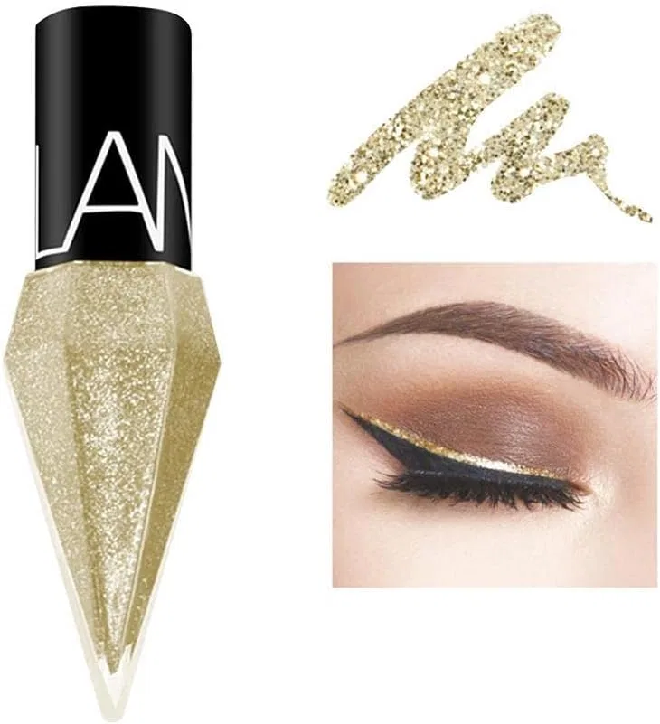 Подводка для глаз Glitter Eyeliner Kasvin 5 цветов золотой