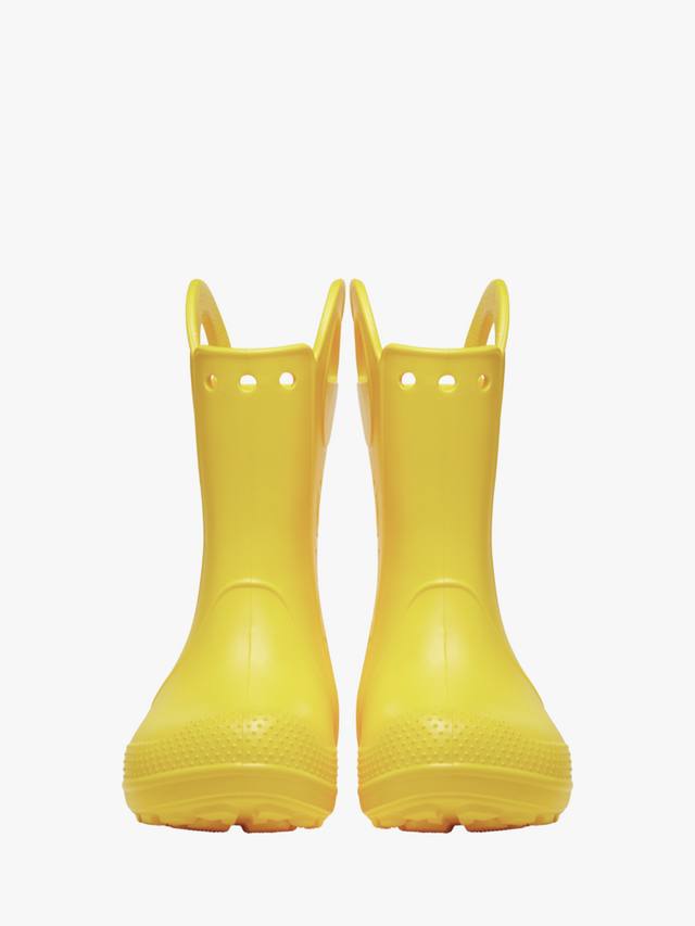 Детские водонепроницаемые резиновые сапоги с увеличенной ручкой Crocs, Yellow — фото 3