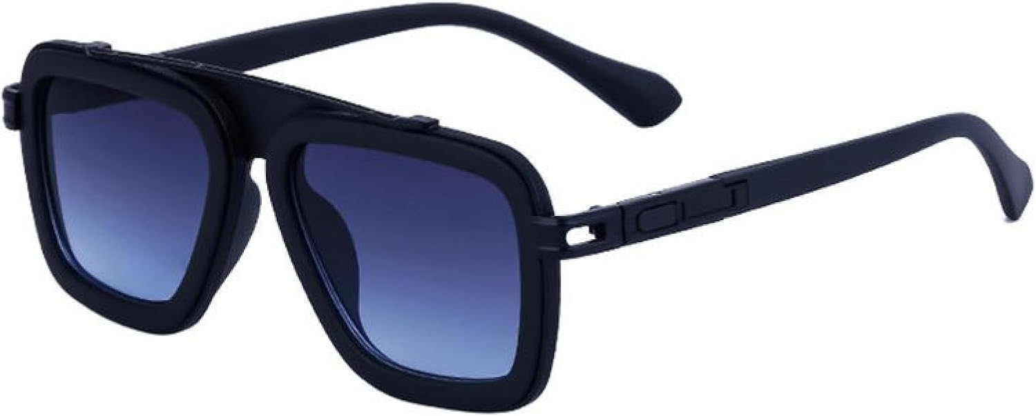 

Крупные солнцезащитные очки для мужчин, большая оправа, роскошные винтажные очки для вождения, защита от УФ-излучения UV400, стимпанк, металлическая оправа TVTBBVV, C3grayblue