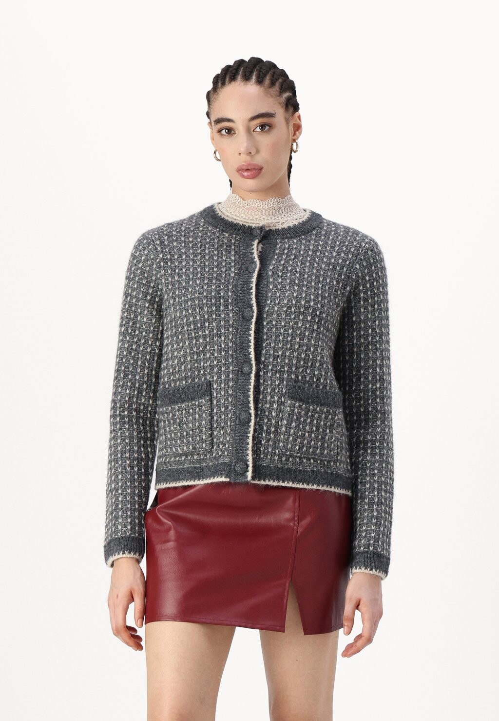 

Кардиган SLFSINE CARDIGAN Selected Femme, темно-серый