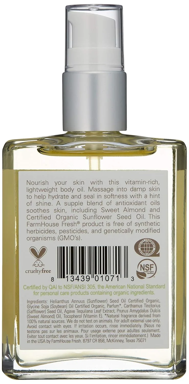 Масло для тела FarmHouse Fresh Blushing Agave Body Oil, ягодный аромат, 113 мл (1 упаковка), red — фото 2