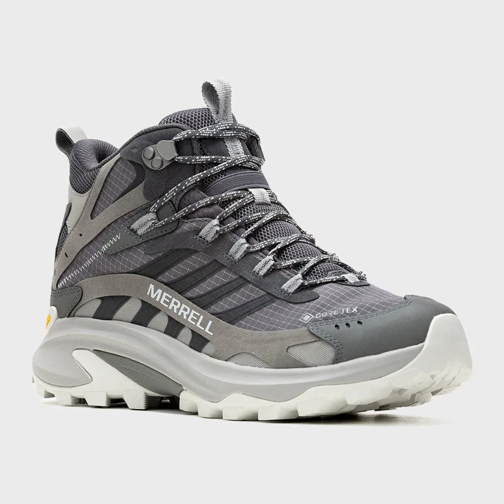 Мужские кроссовки Merrell Moab Speed 2 Mid GTX, цвет асфальт — фото 2