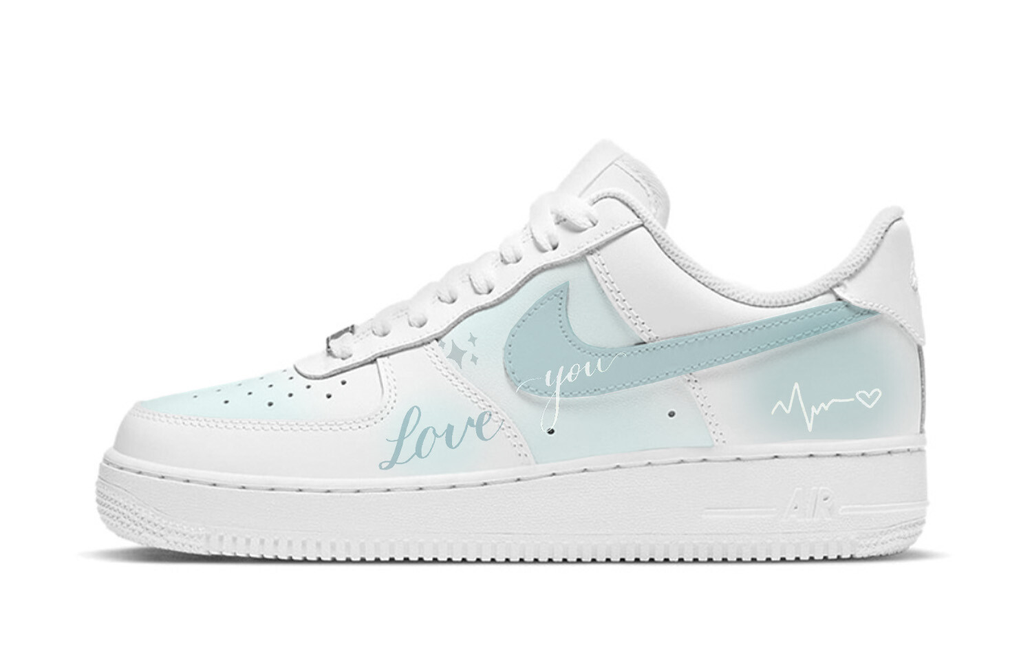 

Кроссовки Nike Air Force 1 Skateboarding Shoes Women's Low-top Blue/white, белый