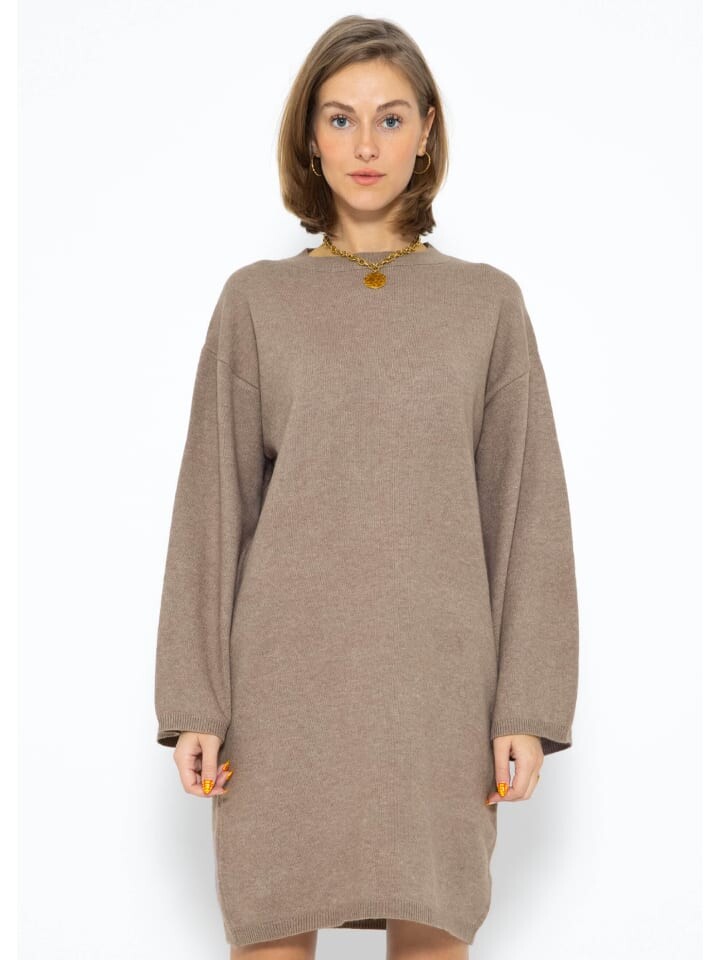 

Короткое платье SASSYCLASSY Ultra Oversize Strickkleid, серо-коричневый