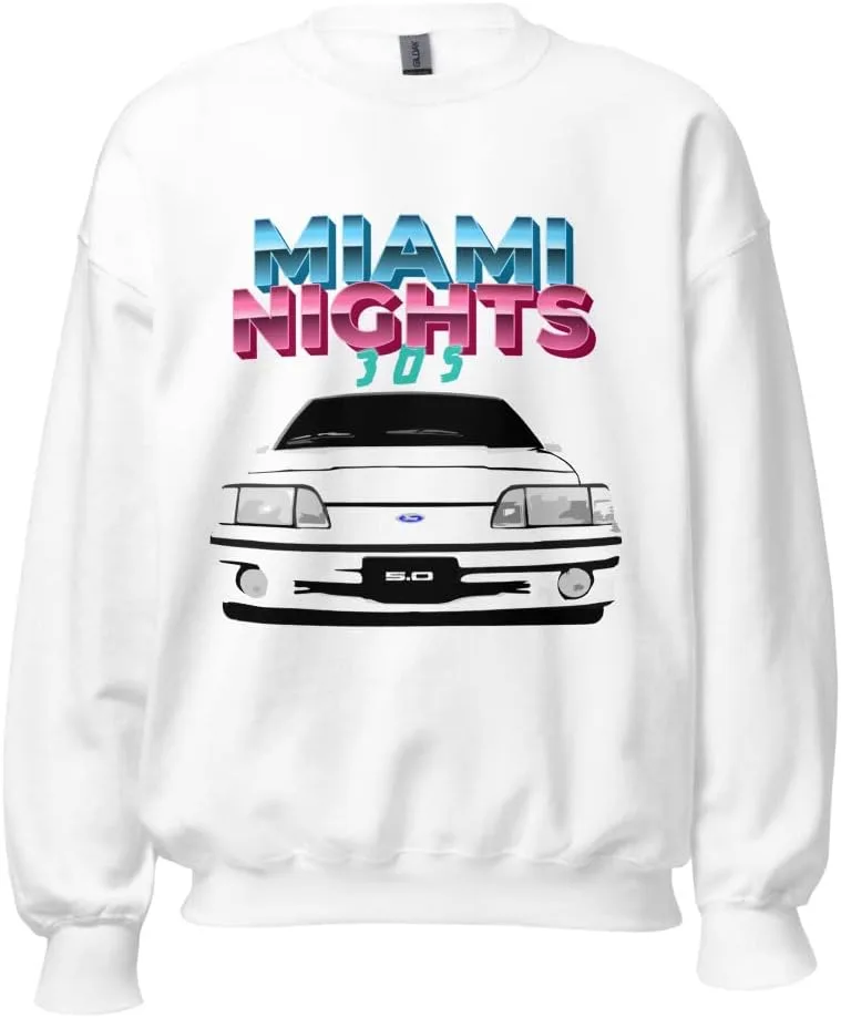 

Футболка Fox Body stang 5.0 Miami Nights 305 Car Club Retro Custom Chillwave черная JG Infinite