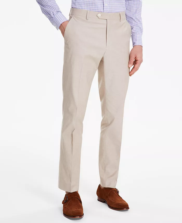 

Мужские брюки Modern-Fit TH Flex Stretch Chambray для костюма Tommy Hilfiger, коричневый/бежевый