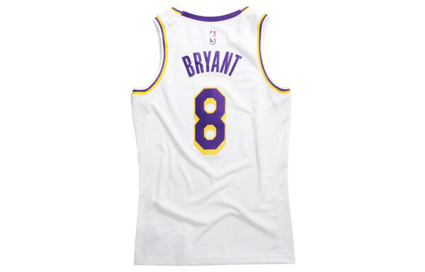 Футболка баскетбольная спортивная майка жилет sw fan edition lakers home 8 Nike, белый — фото 2