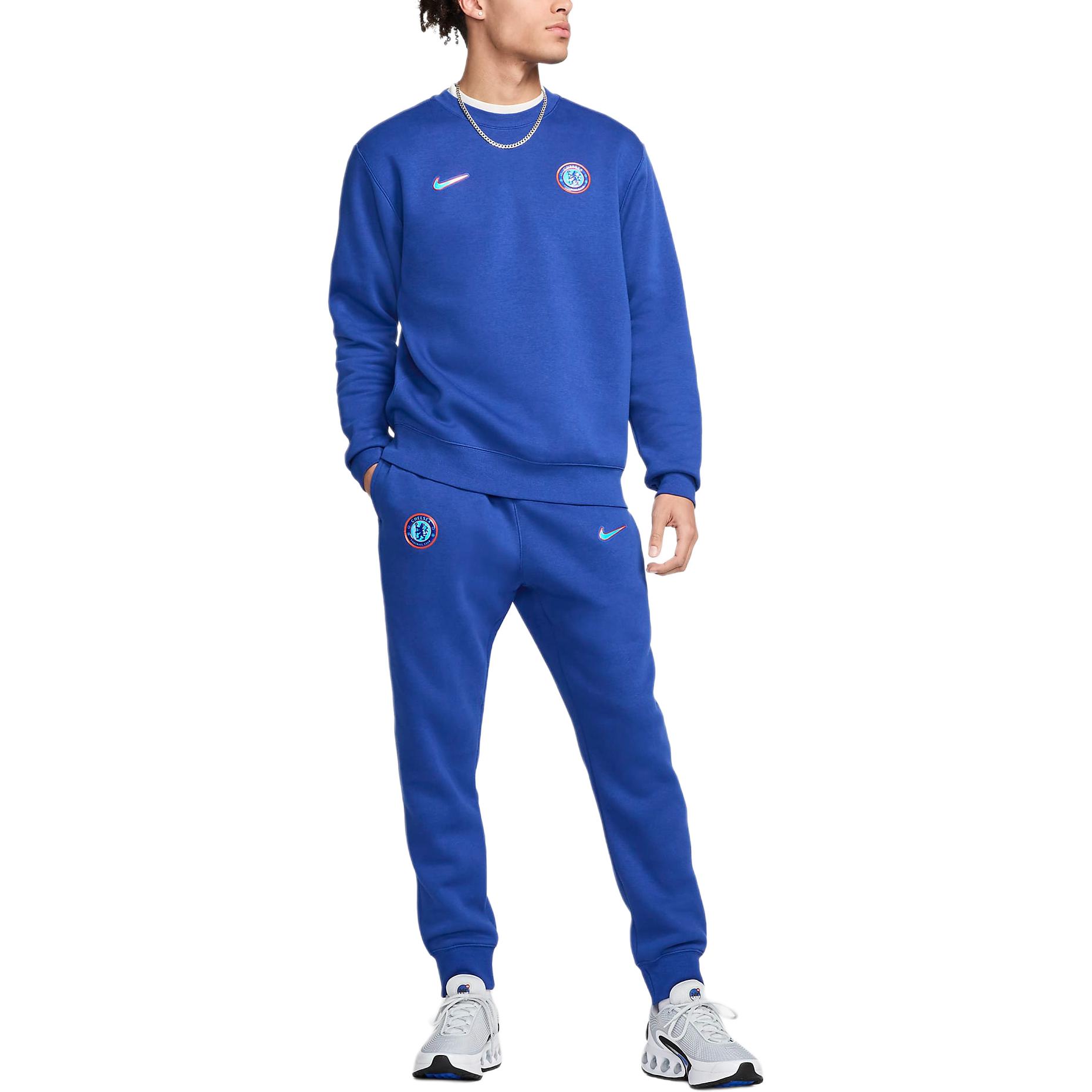 Футболка Nike Chelsea Fc Club мужская футбольная с круглым вырезом, цвет Rush Blue — фото 3