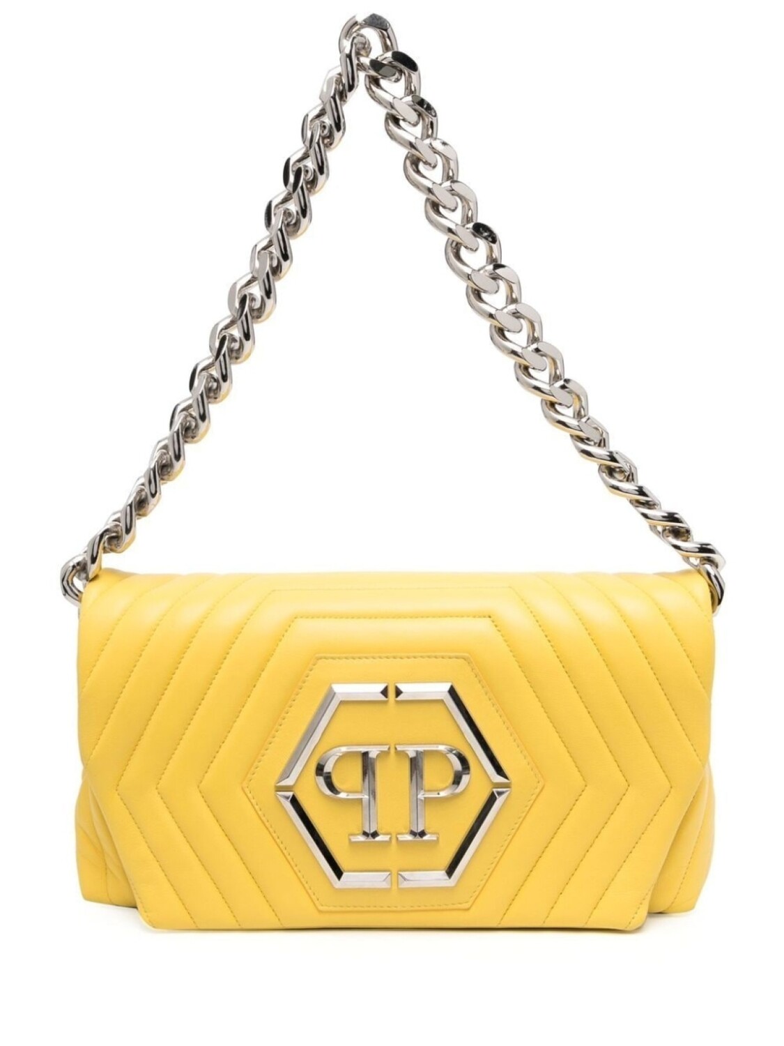 

Philipp Plein стеганая сумка на плечо с логотипом Hexagon, желтый