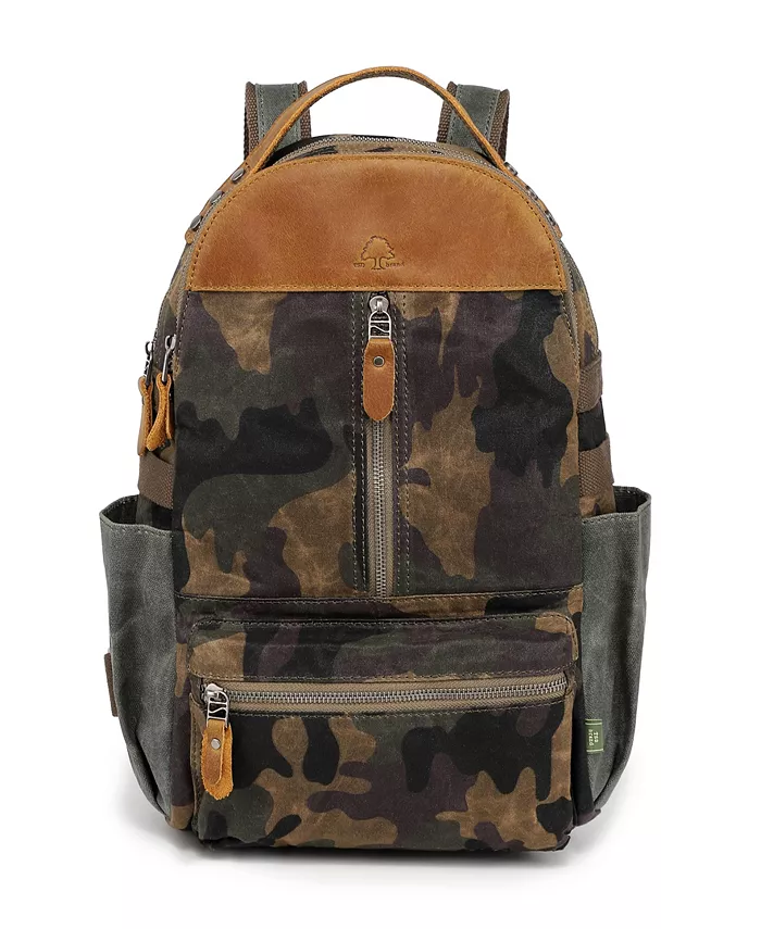 

Горный Лист Утилитарный Рюкзак из Вощеного Холста Utility Bee-Wax Canvas Backpack TSD BRAND, зеленый