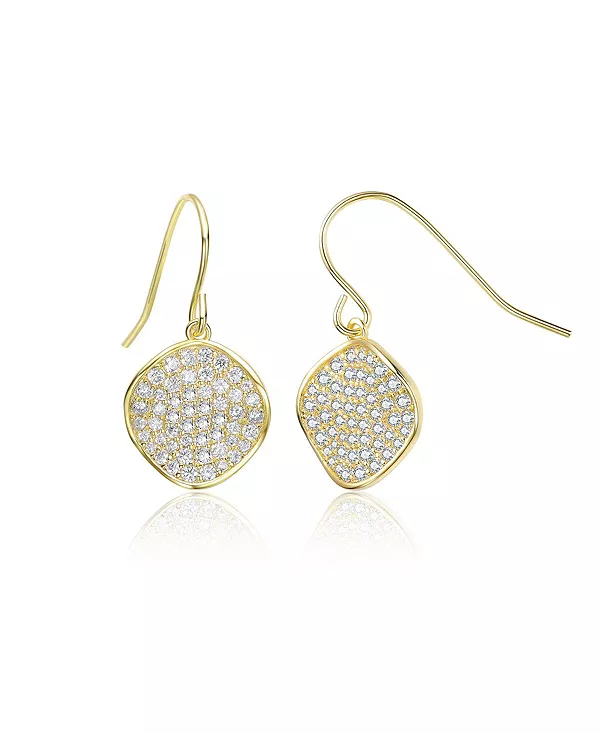 

Серьги-Крючки с покрытием из 14-каратного золота и прозрачными кубическими цирконами Rachel Glauber, gold