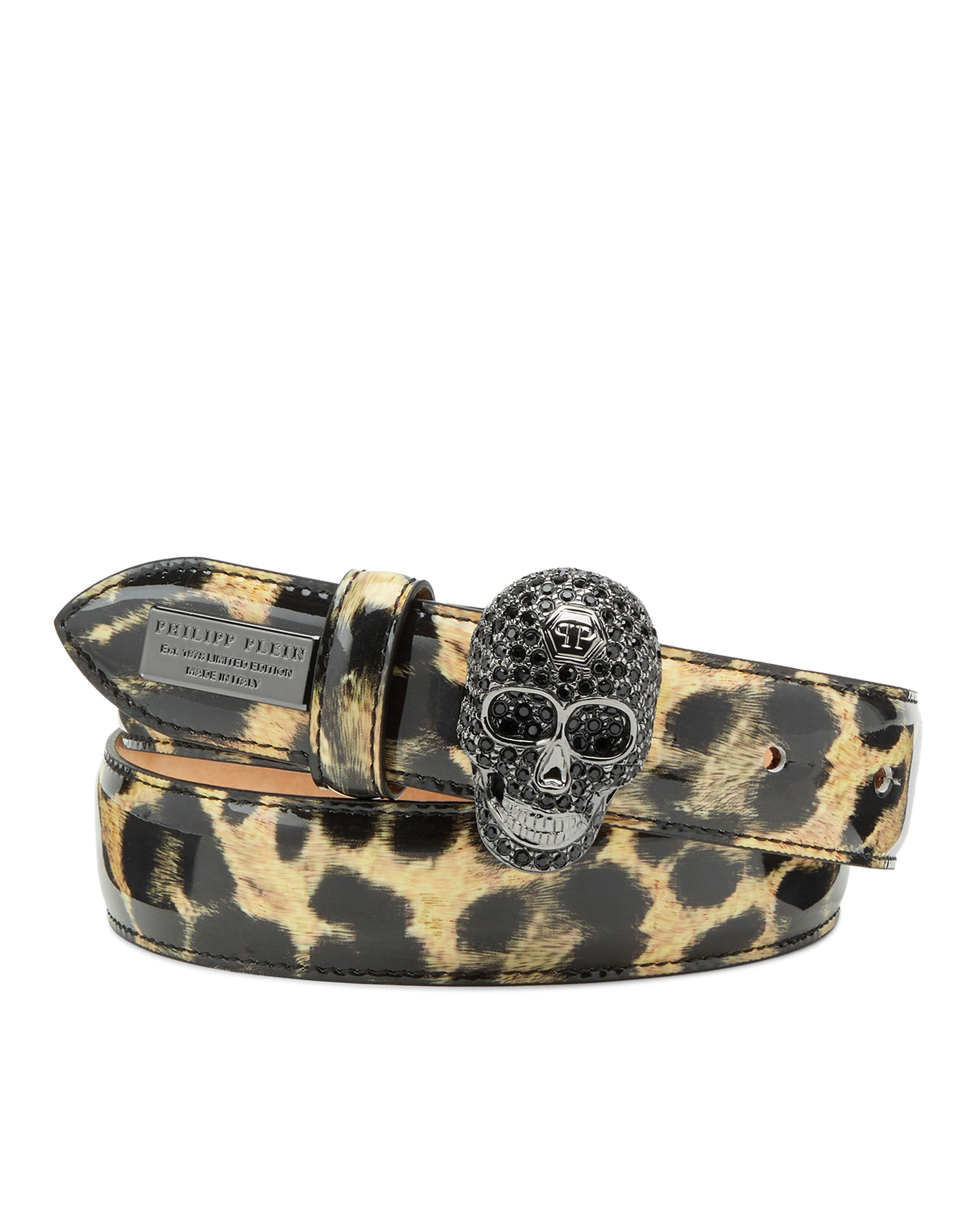 

Ремень из лакированной кожи Leopard PHILIPP PLEIN