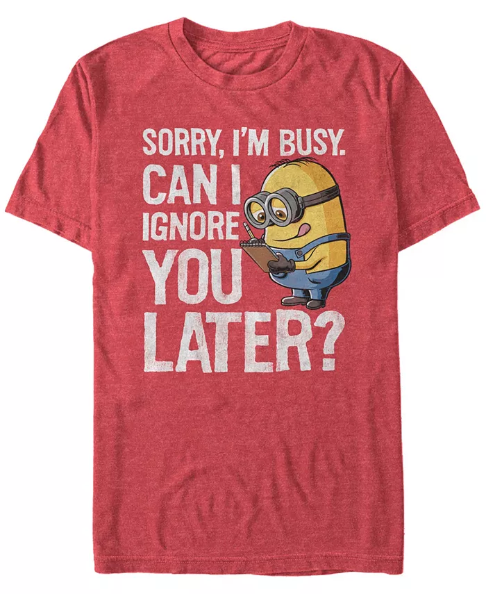 

Футболка мужская Minions "Can I Ignore You Later" с коротким рукавом Fifth Sun, красный