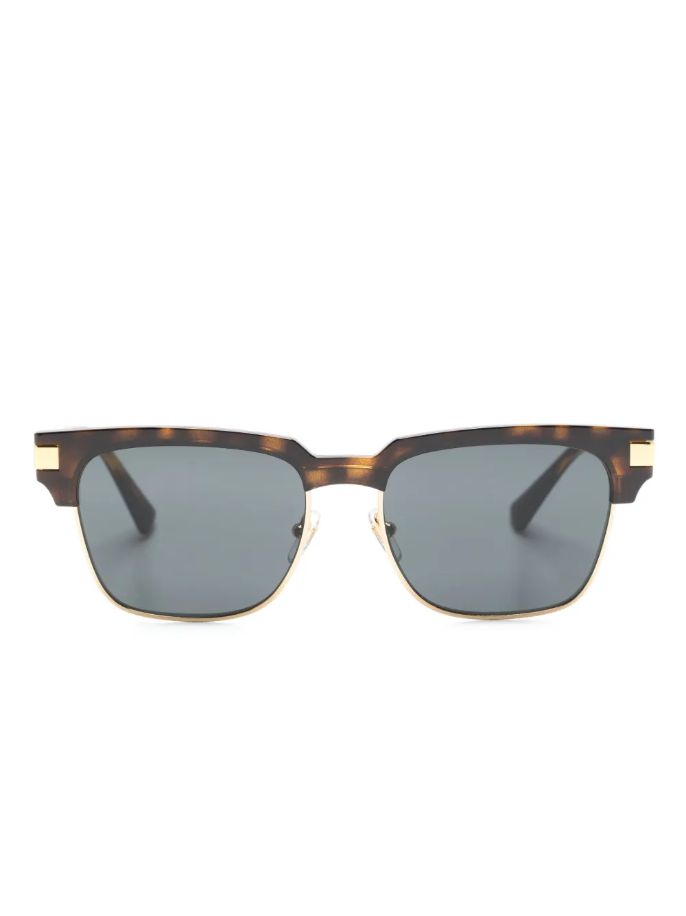 

Солнцезащитные очки в квадратной оправе с логотипом Versace Eyewear, коричневый