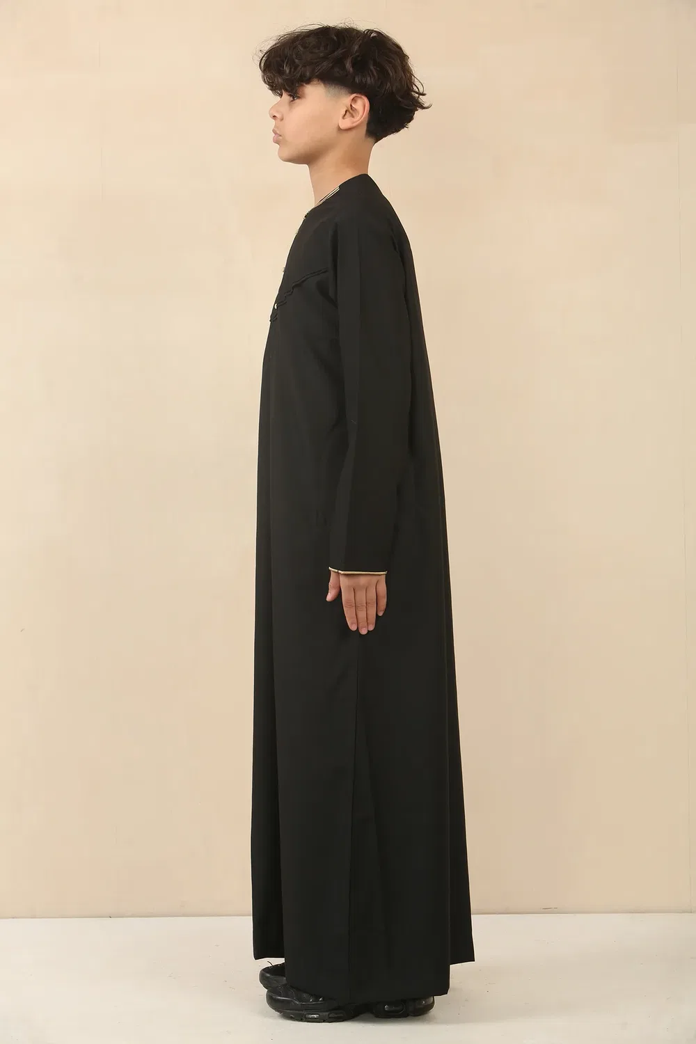 Arabic Thobes Детский черный халат Jubba в Омане для мальчиков из Саудовской Аравии в честь праздника Ид-Тобе — фото 2