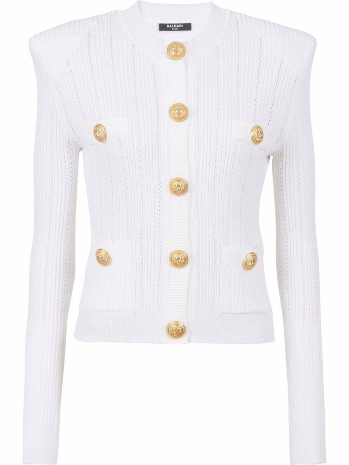 

Balmain кардиган тонкой вязки на пуговицах, белый