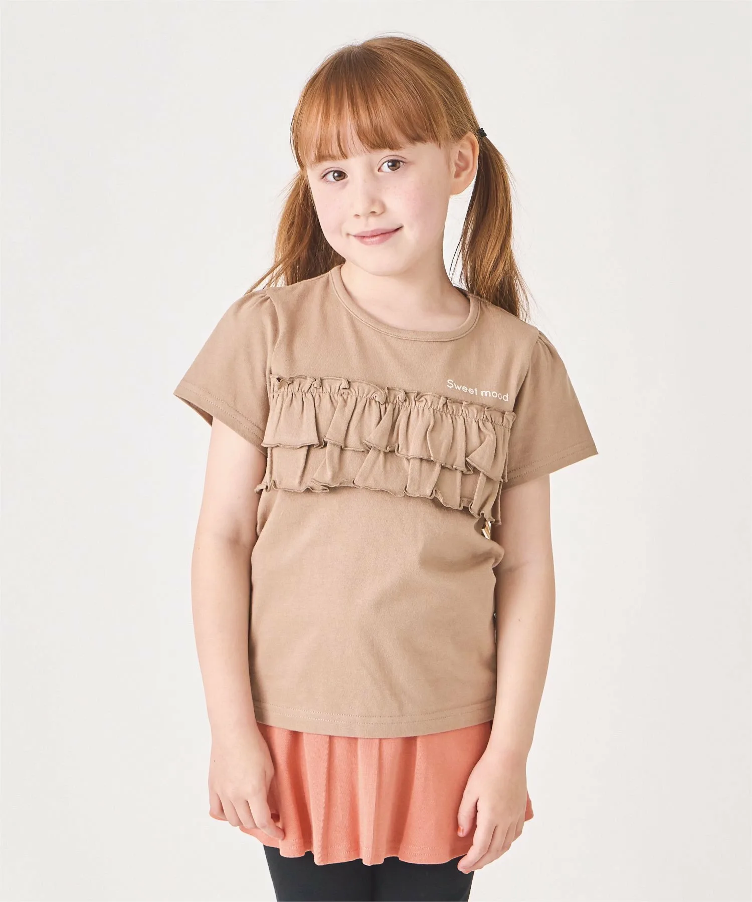 Футболка с оборками Ever Closet, Mocha