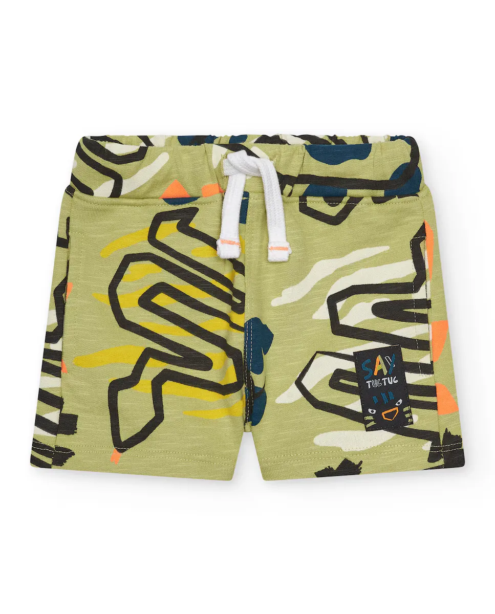 

Шорты-бермуды из плюша с принтом для мальчика Tuc tuc, цвет Caqui