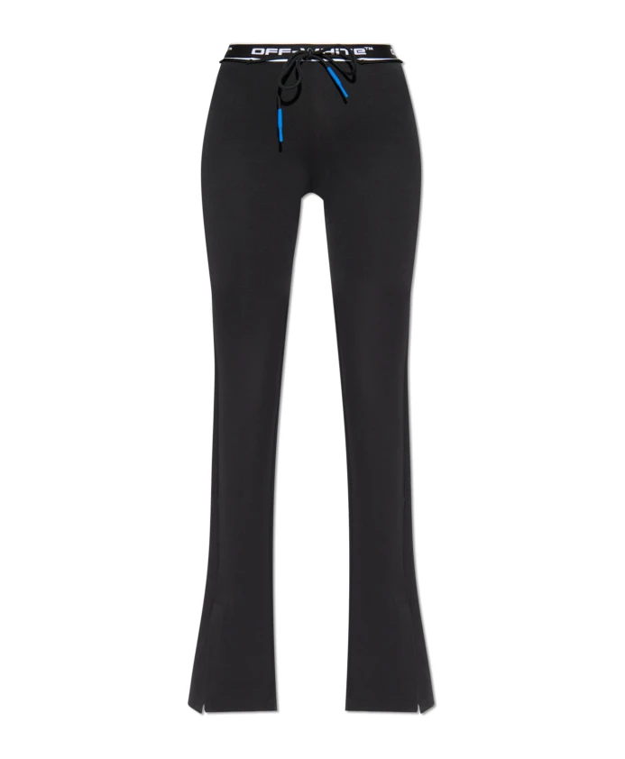 

Расклешенные брюки с разрезом Off White, черный