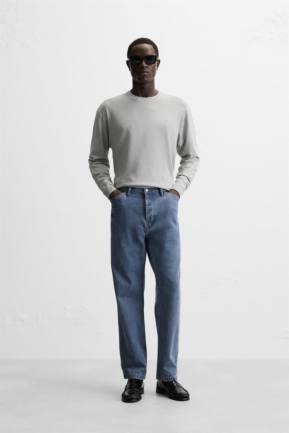 

Свитер из вискозной смеси ZARA, светло-серый