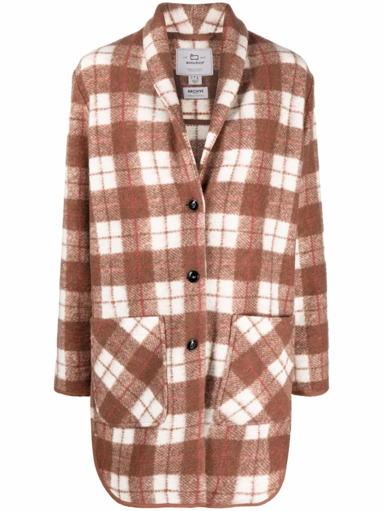 

Woolrich пальто Gentry в клетку, коричневый