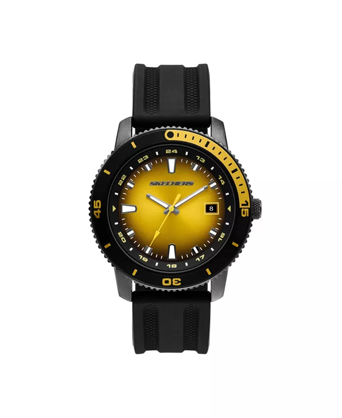 

Мужские часы Lachman Three-Hand Date, черный сплав Skechers
