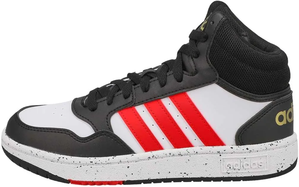 Женские баскетбольные кроссовки Adidas Hoops 3.0, белый/ярко-красный/черный — фото 2