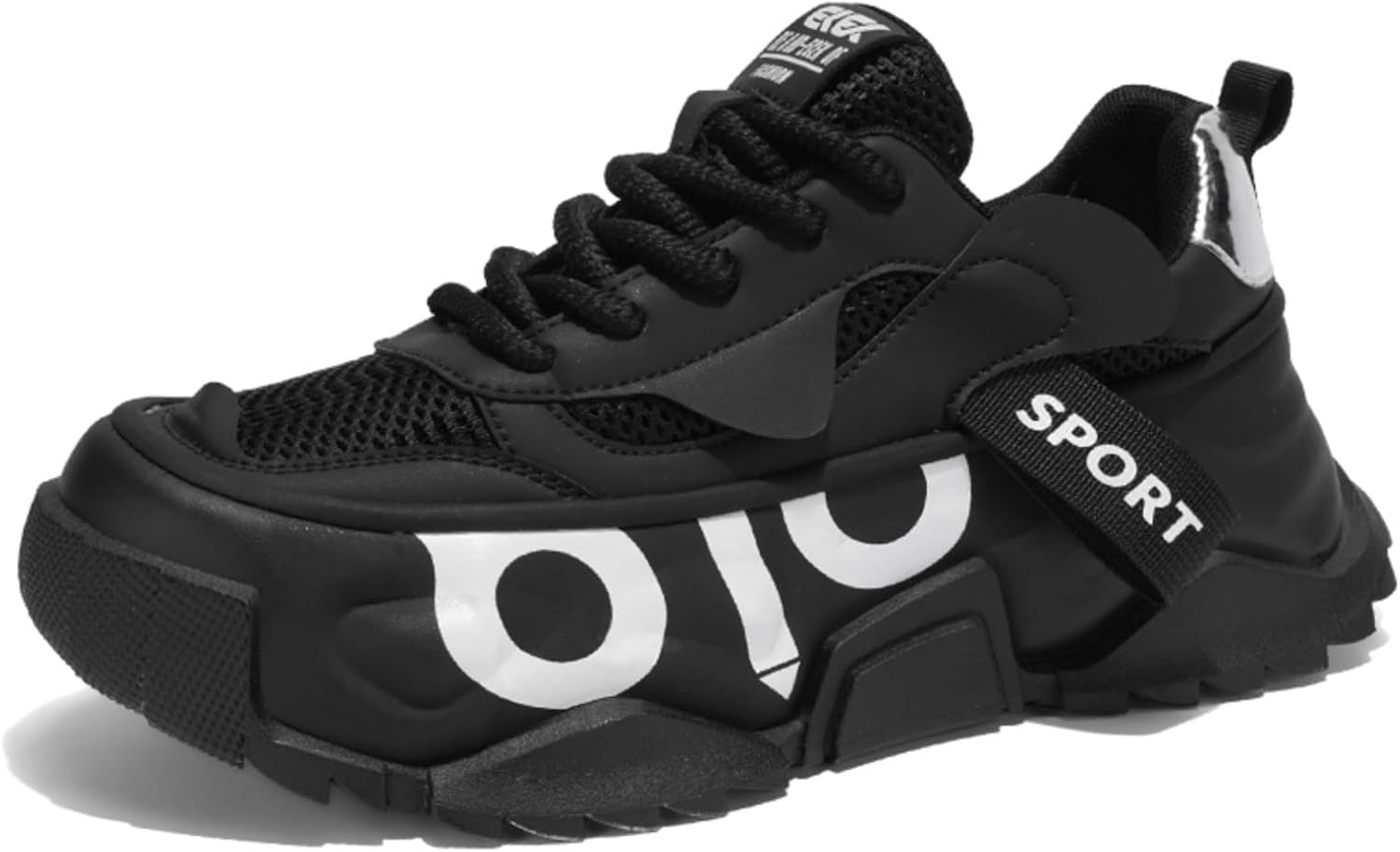 

Мужские кроссовки для шоссейного бега, мягкая подошва, теннисные и прогулочные кроссовки с амортизацией, повседневная обувь для мужчин с эффектом увеличения роста, подходят для спортзала, работы, вождения и школы Houdbdol, черный