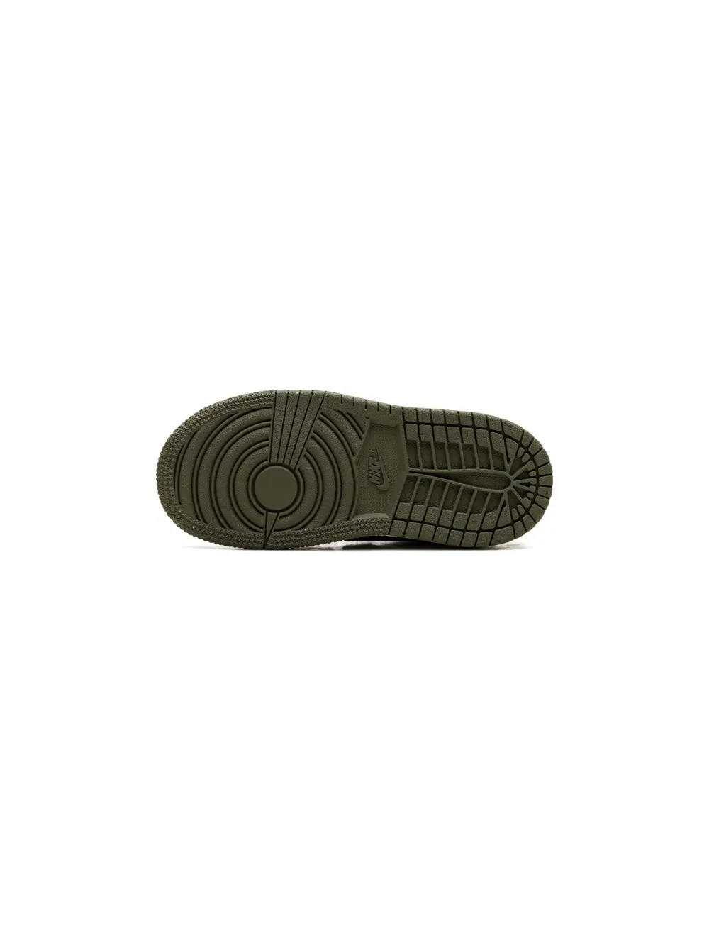 Кроссовки Air Jordan 1 Retro Low OG Medium Olive из коллаборации с Travis Scott Jordan Kids, зеленый — фото 4