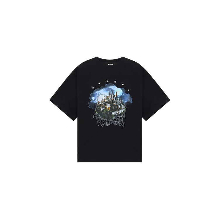 

WE11DONE Футболка Unisex Black с круглым вырезом и прямым кроем, Черный, WE11DONE Футболка Unisex Black с круглым вырезом и прямым кроем