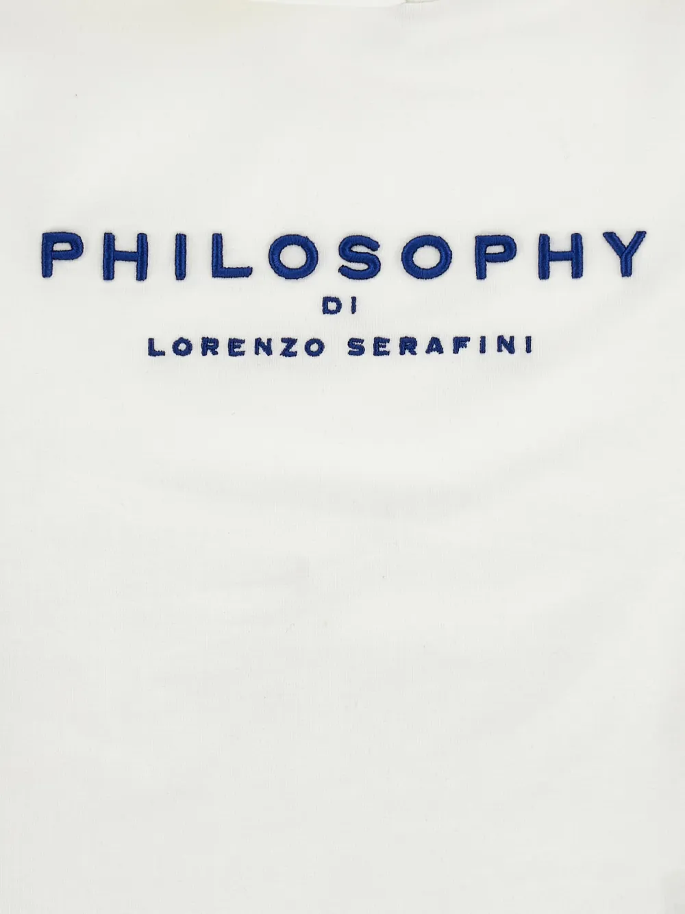 Худи с вышитым логотипом Philosophy Di Lorenzo Serafini Kids, белый — фото 3