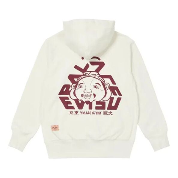 

Толстовка x evisu fw21 tri-godhead hood egret 'white' Palace, белый