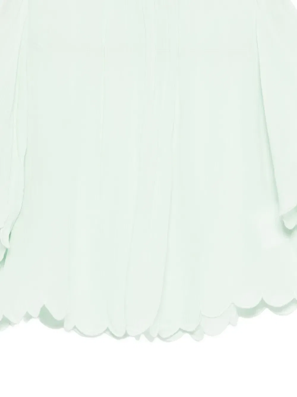 Топ с зубчатым краем Stella McCartney Kids, зеленый — фото 3