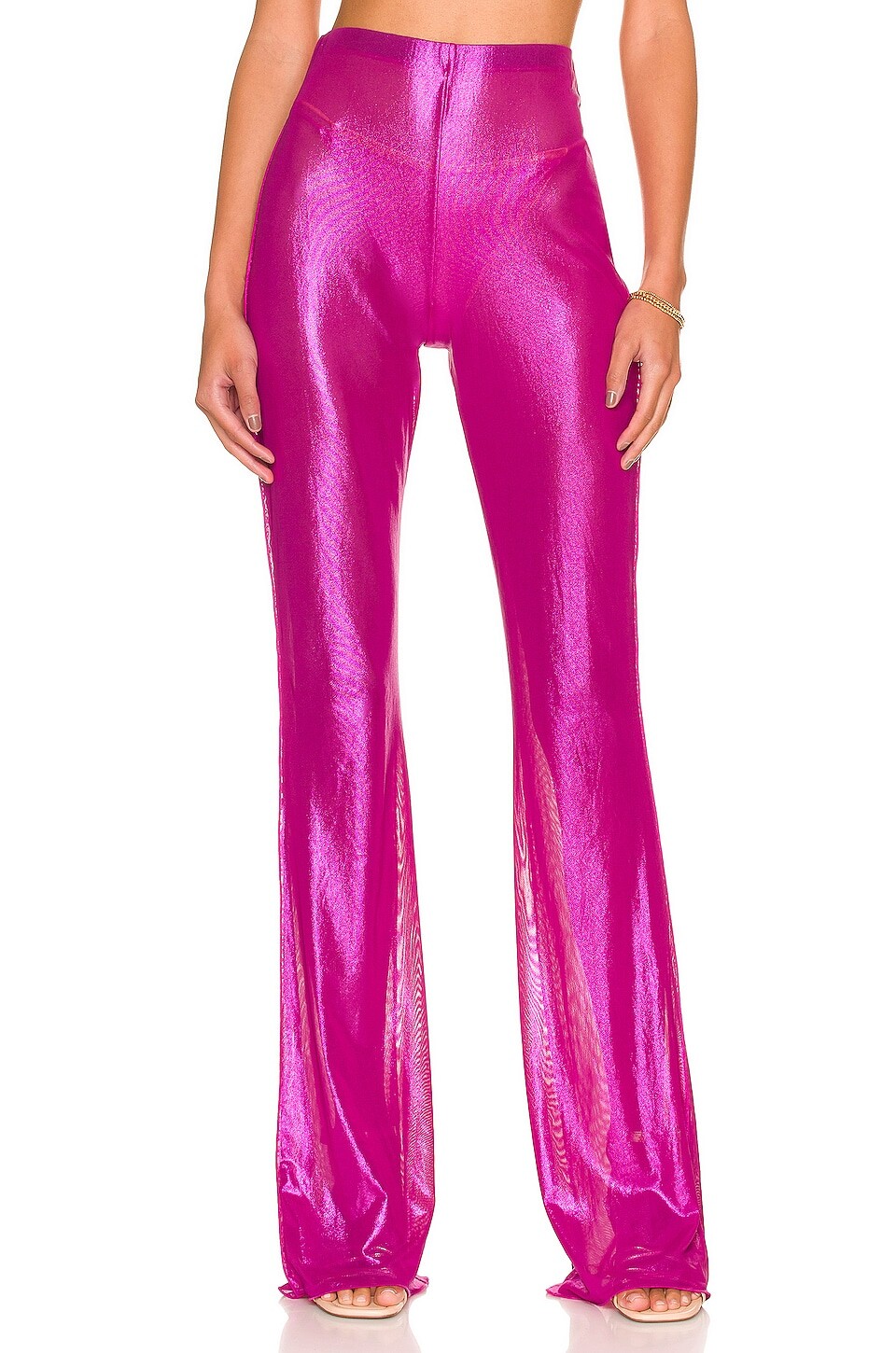 

Брюки Oseree Lame Wide Leg, цвет Fuschia