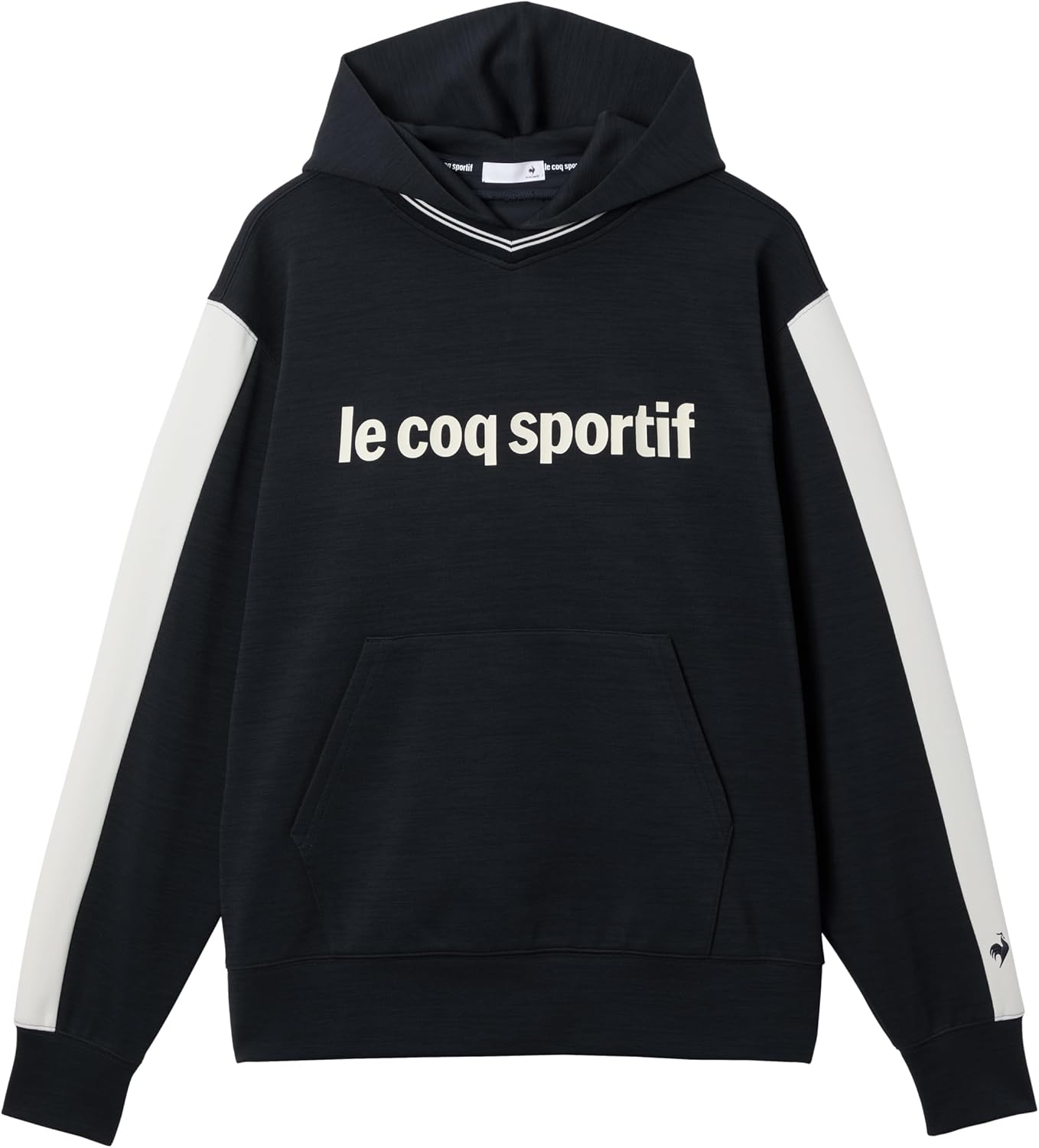 

Толстовка Le Coq Sportif, толстовка с капюшоном из полутонной вязки, без капюшона (круглый вырез), влагоотводящая, эластичная, размер L (мужской)
