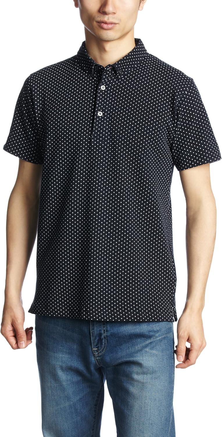 

Поло RATTLE TRAP MIND BLOW с принтом в горошек, темно-синий