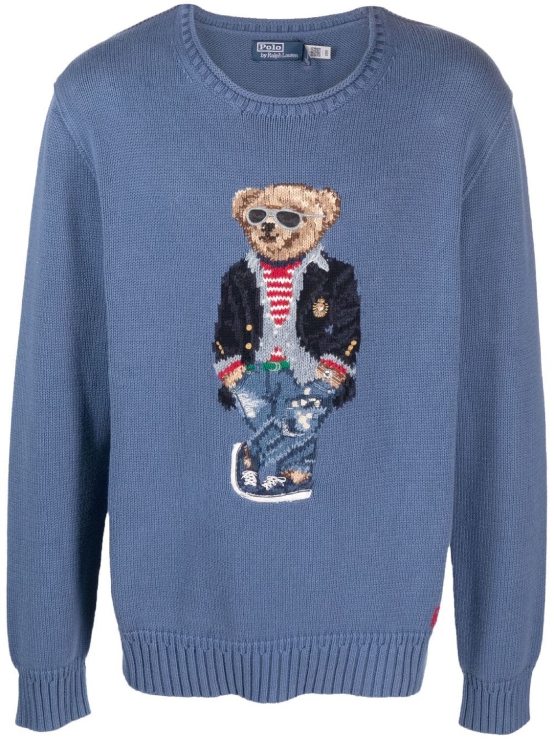 

Polo Ralph Lauren свитер вязки интарсия с принтом Polo Bear, синий