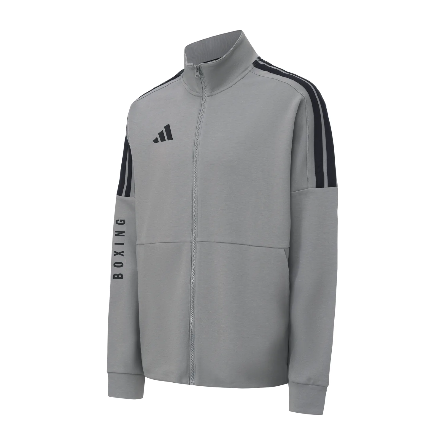 Adidas Хлопковая куртка унисекс темно-серого цвета — фото 4