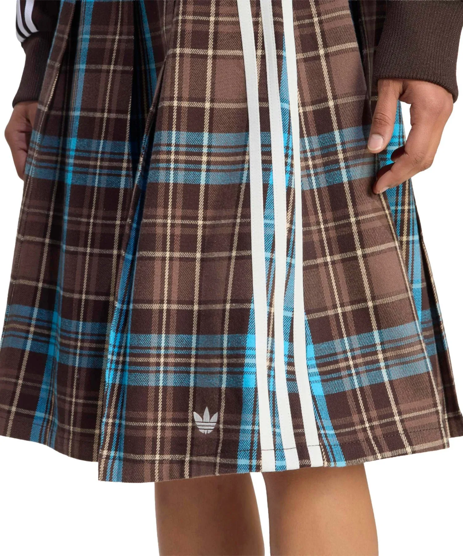 Женская юбка в складку с клеткой Pleated Check Skirt adidas разноцветная — фото 3