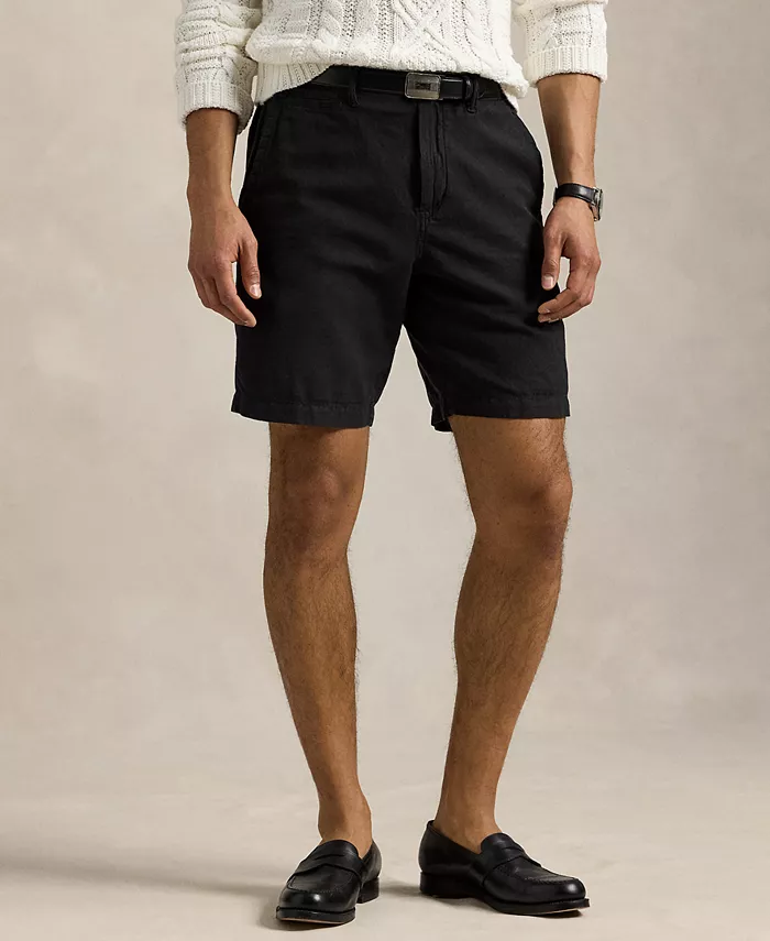 

Мужские шорты чинос прямого кроя из льна и хлопка 8,5 дюйма Polo Ralph Lauren, черный